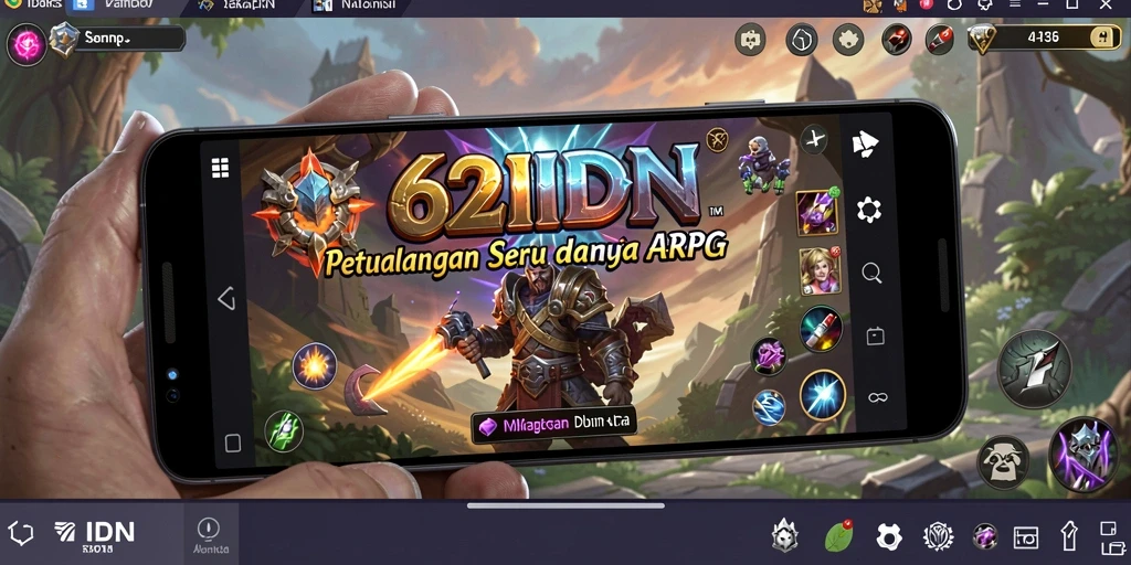 Tampilan gameplay seru dalam dunia ARPG 62IDN.