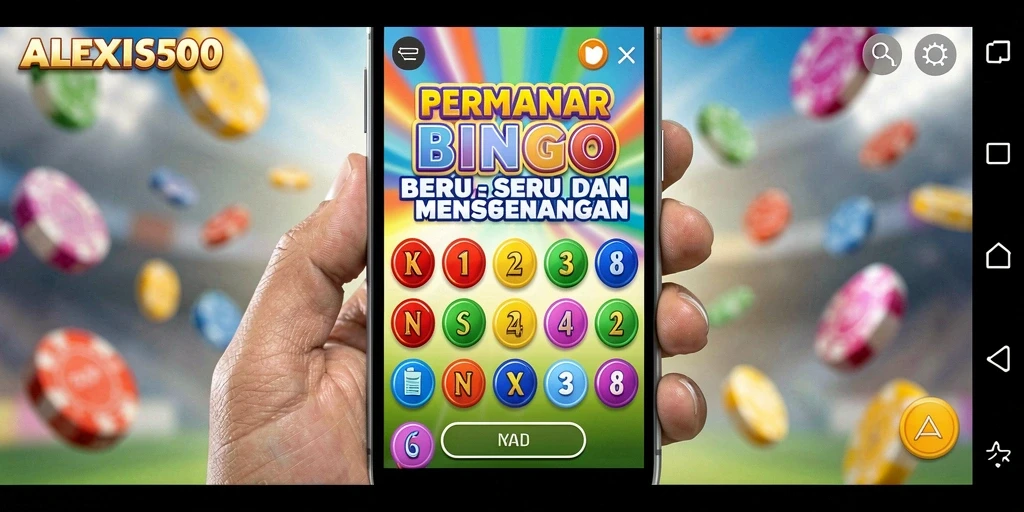 Screenshot ALEXIS500 menampilkan gameplay Bingo yang seru.