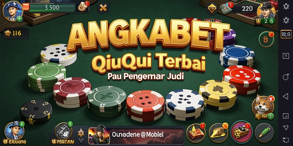 Tampilan menarik dari gameplay QiuQiu di ANGKABET.