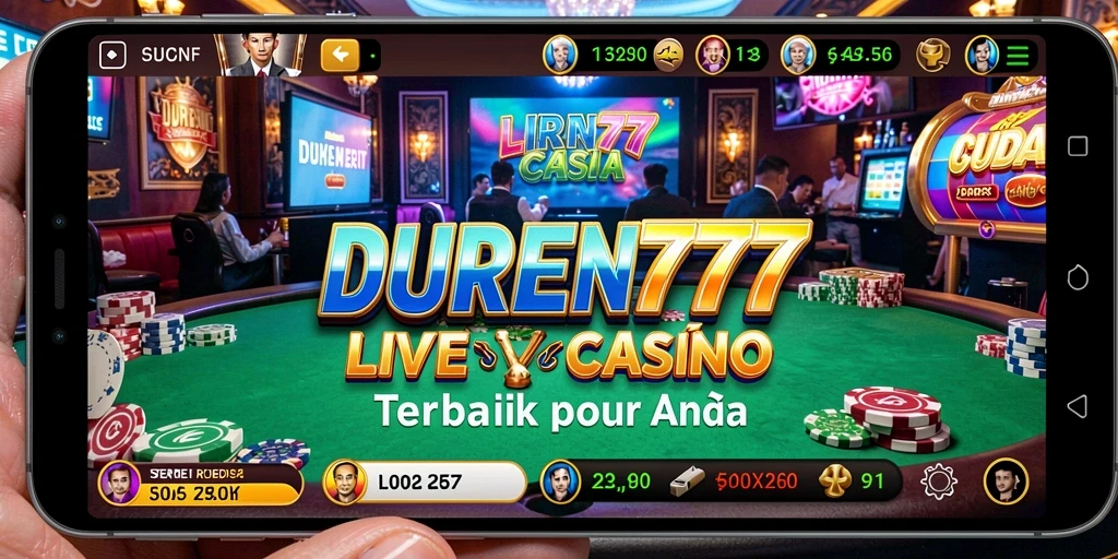 Menampilkan gameplay menarik DUREN777 dalam suasana Live Casino.