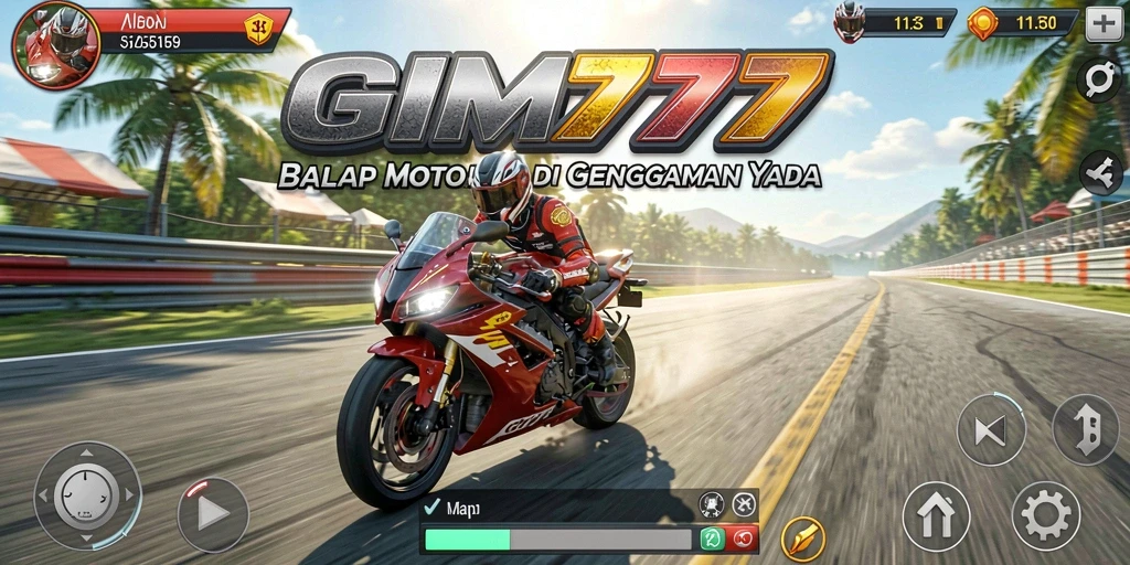 Tampilan balapan intens di GIM777 dengan grafis yang menakjubkan.