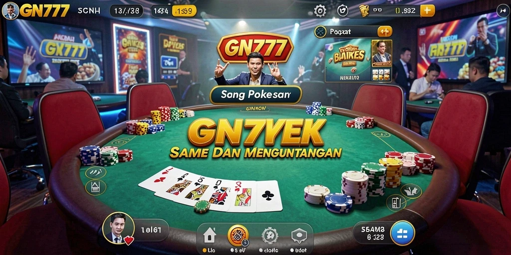Screenshot GN777 menampilkan gameplay Poker yang menegangkan dan interaktif.