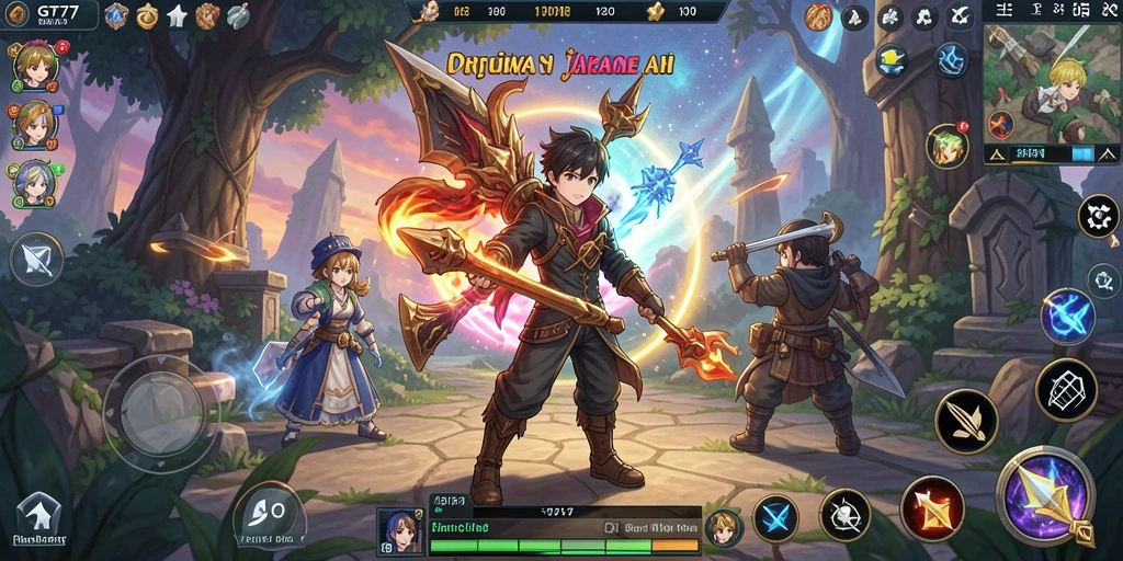 Tampilan gameplay GT777 yang memukau dan penuh aksi Anime.