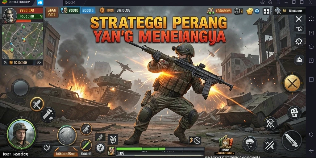 Screenshot gameplay INDORP yang menunjukkan strategi dan taktik pertempuran.