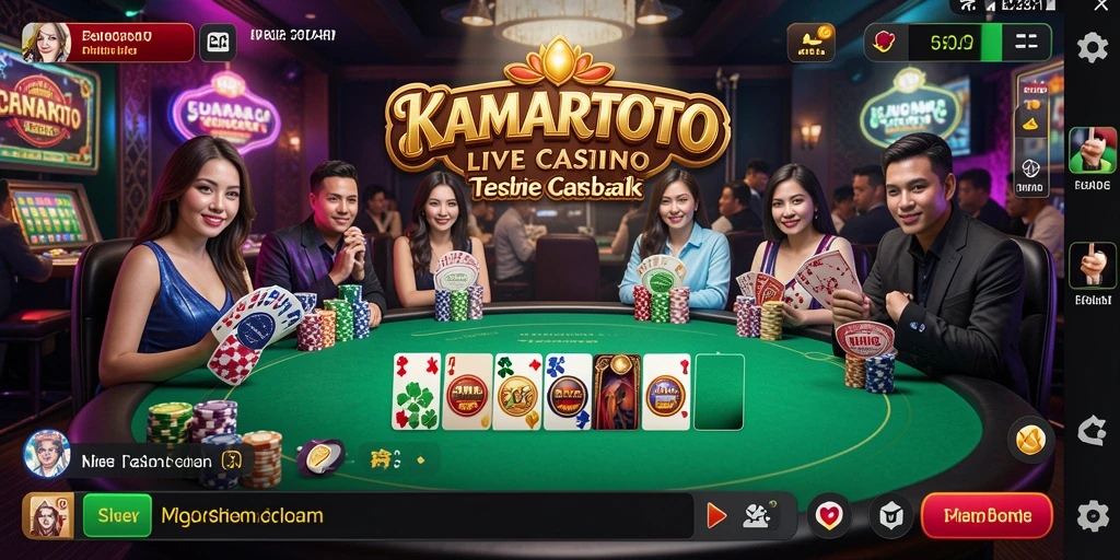Tampilan gameplay Live Casino yang menarik dan interaktif di KAMARTOTO.
