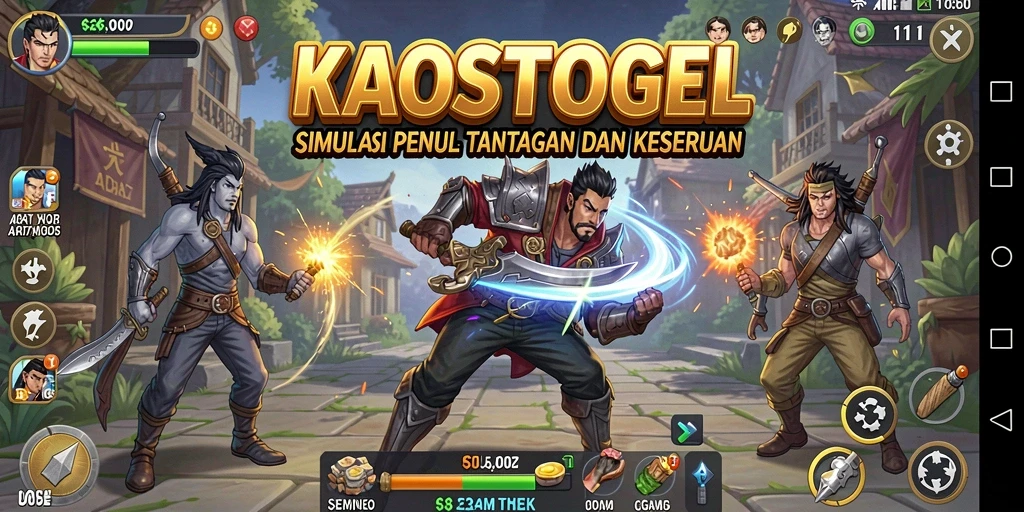 Tampilan gameplay KAOSTOGEL yang menarik dan interaktif.