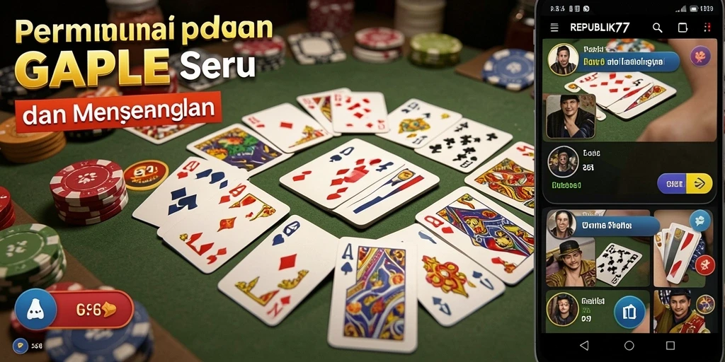 Screenshot gameplay REPUBLIK77 menampilkan momen seru pertandingan Gaple.