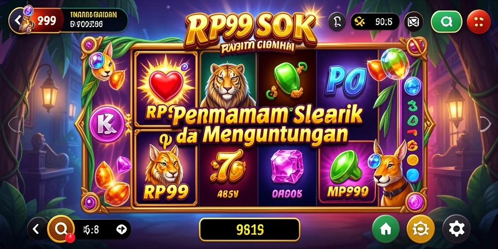 Screenshot utama RP99 menampilkan gameplay Slot yang seru dan menarik.